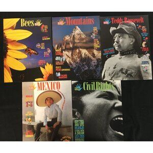 Kids Discover Magazine Lot of 5 Bees-Mountains -T Roosevelt-Mexico-Civil Rights